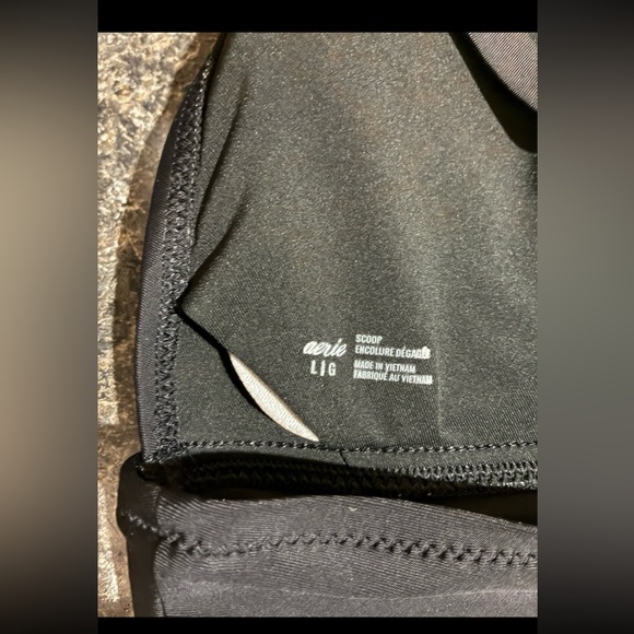 Aerie ruched longline bikini top- L - Picture 5 of 6